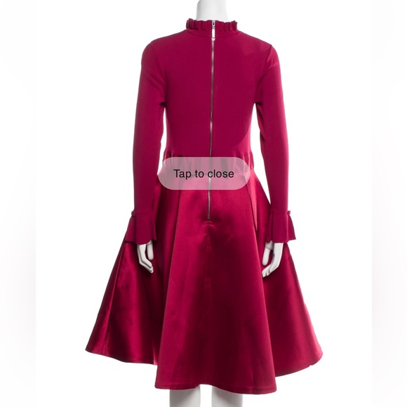 Ted Baker London Zadi Mix Media Long Sleeve Dress fits like 14 - Picture 5 of 6